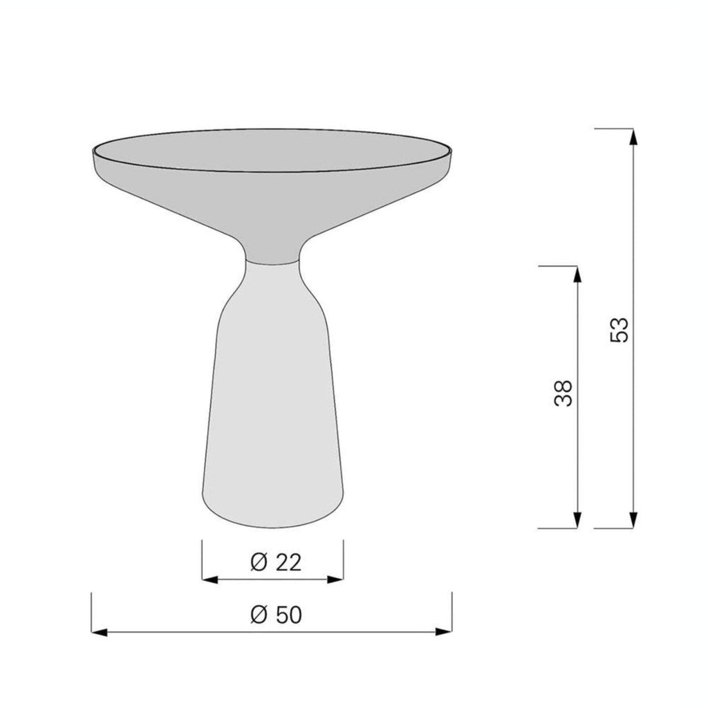 Bell Side Table - Dimensions