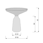 Bell Side Table - Dimensions