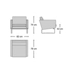 CH101 Armchair dimensions 