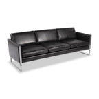 CH103 Sofa - angle view showing the exposed wooden frame