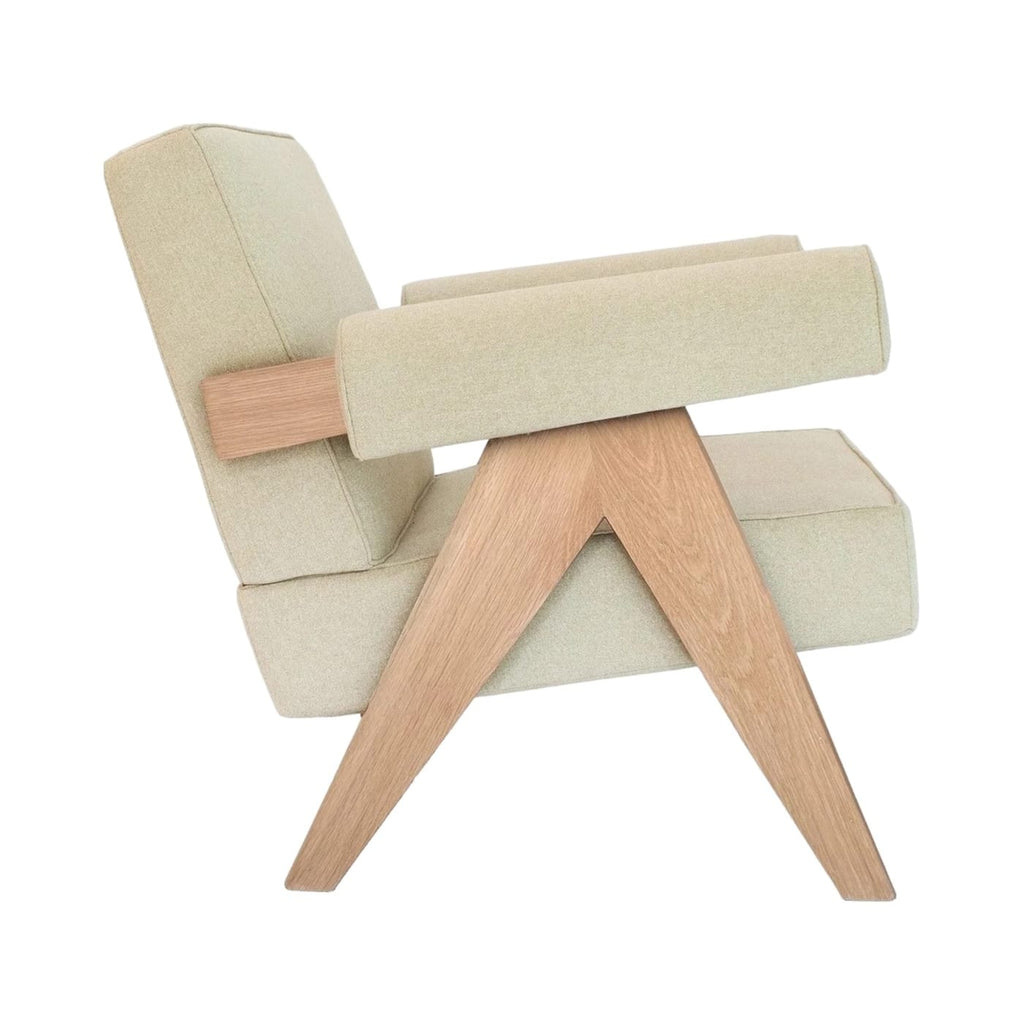 Capitol Armchair with Oak Finish - Pierre Jeanneret Inspired | Nue Modern 