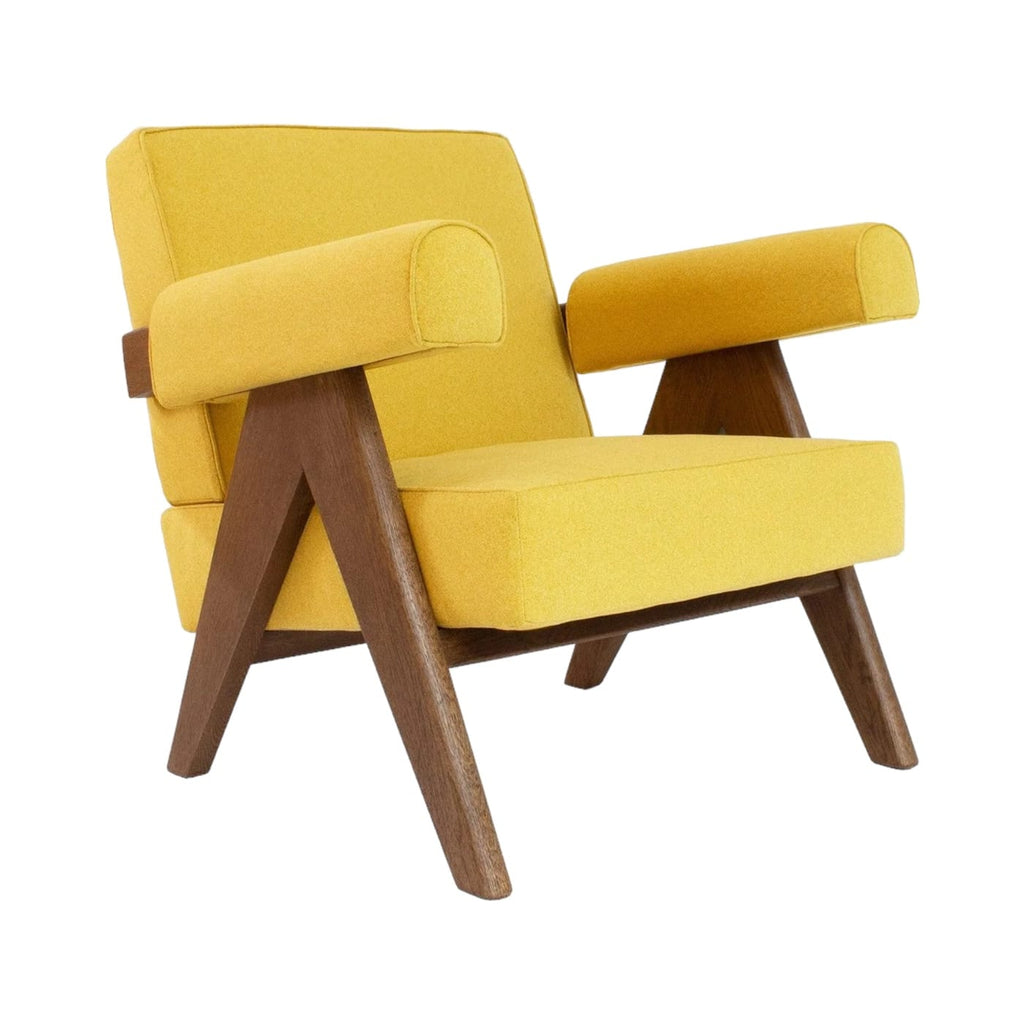 Capitol Armchair In Walnut - Pierre Jeanneret Inspired Replica | Nue Modern 