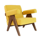 Capitol Armchair In Walnut - Pierre Jeanneret Inspired Replica | Nue Modern 