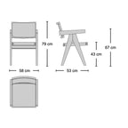 Capitol Dining Armchair - Dimensions | Nue Modern