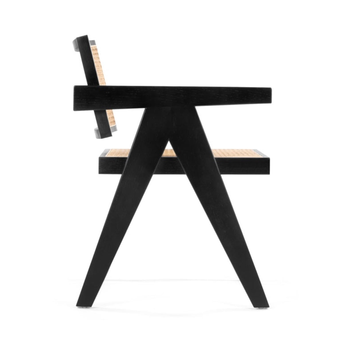 Capitol Dining Armchair in black - side view