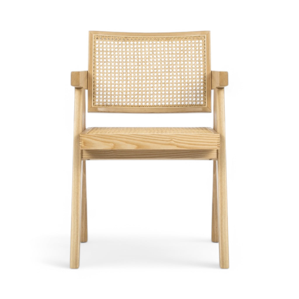 Capitol Dining Armchair in natural oak - front view