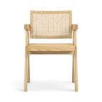 Capitol Dining Armchair in natural oak - front view