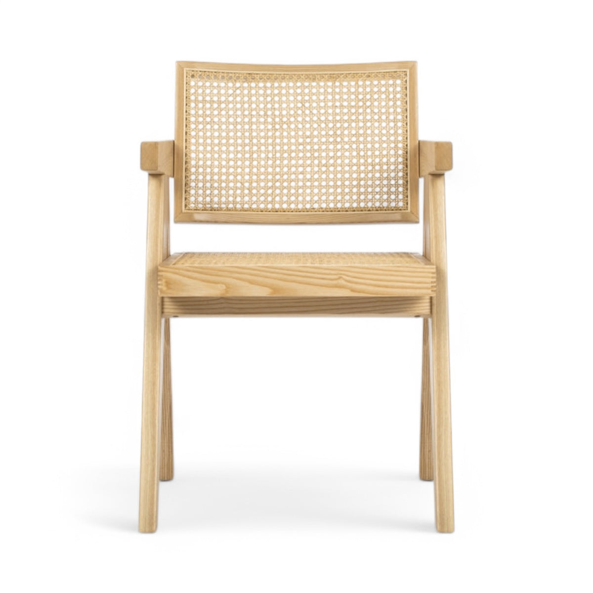 Capitol Dining Armchair in natural oak - front view