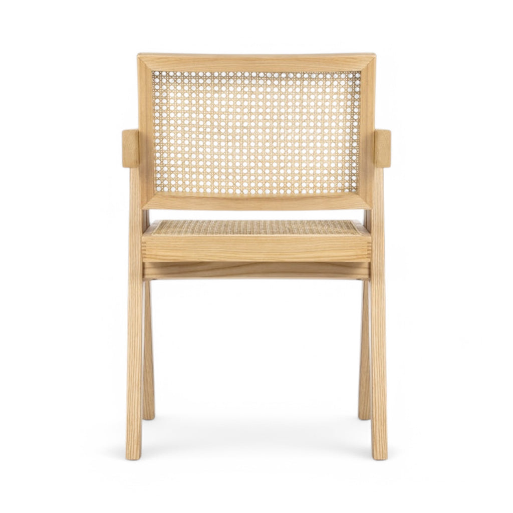 Capitol Dining Armchair in natural oak - back view