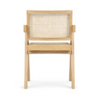 Capitol Dining Armchair in natural oak - back view