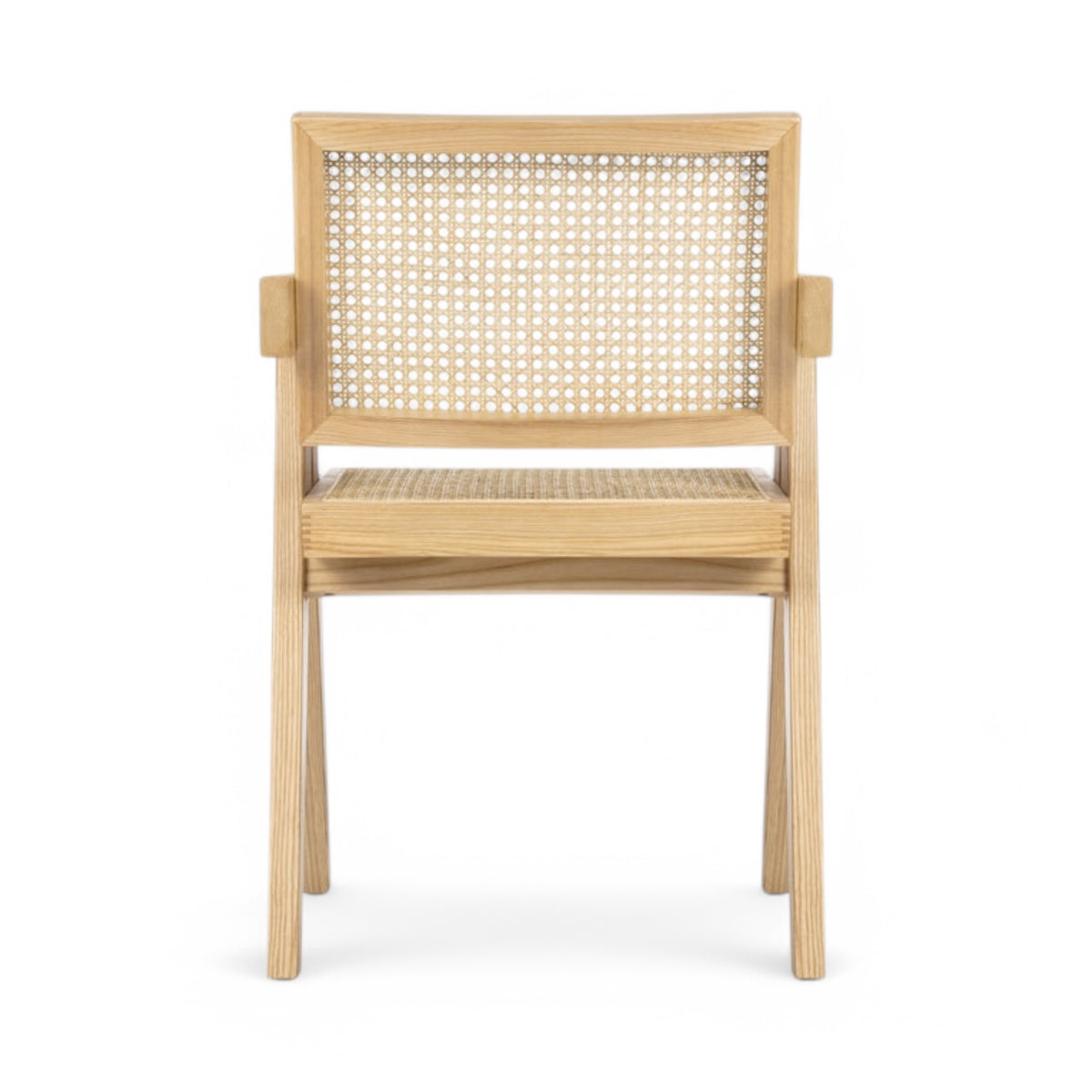 Capitol Dining Armchair in natural oak - back view