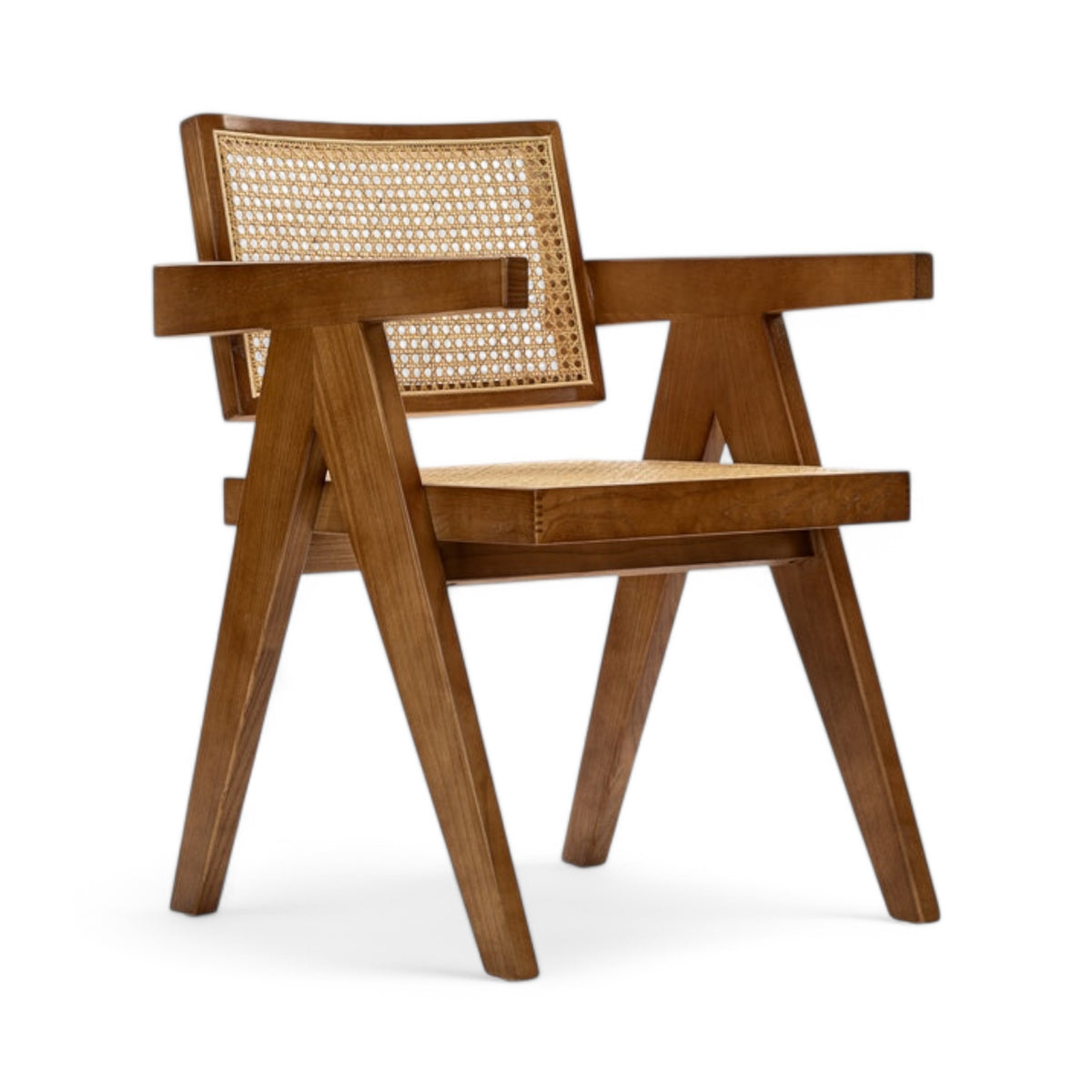 Capitol Dining Armchair in walnut - angle view