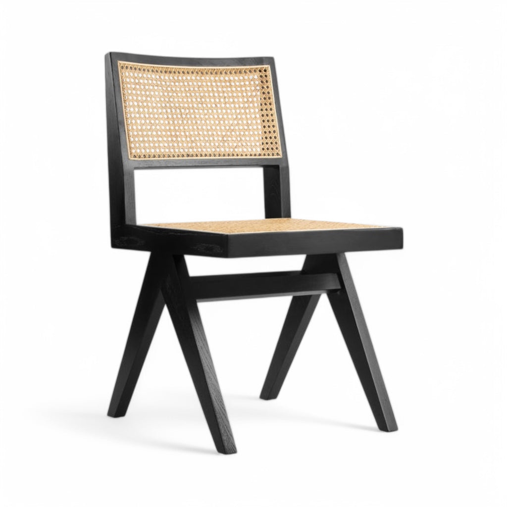Capitol Dining Chair in black - angle view