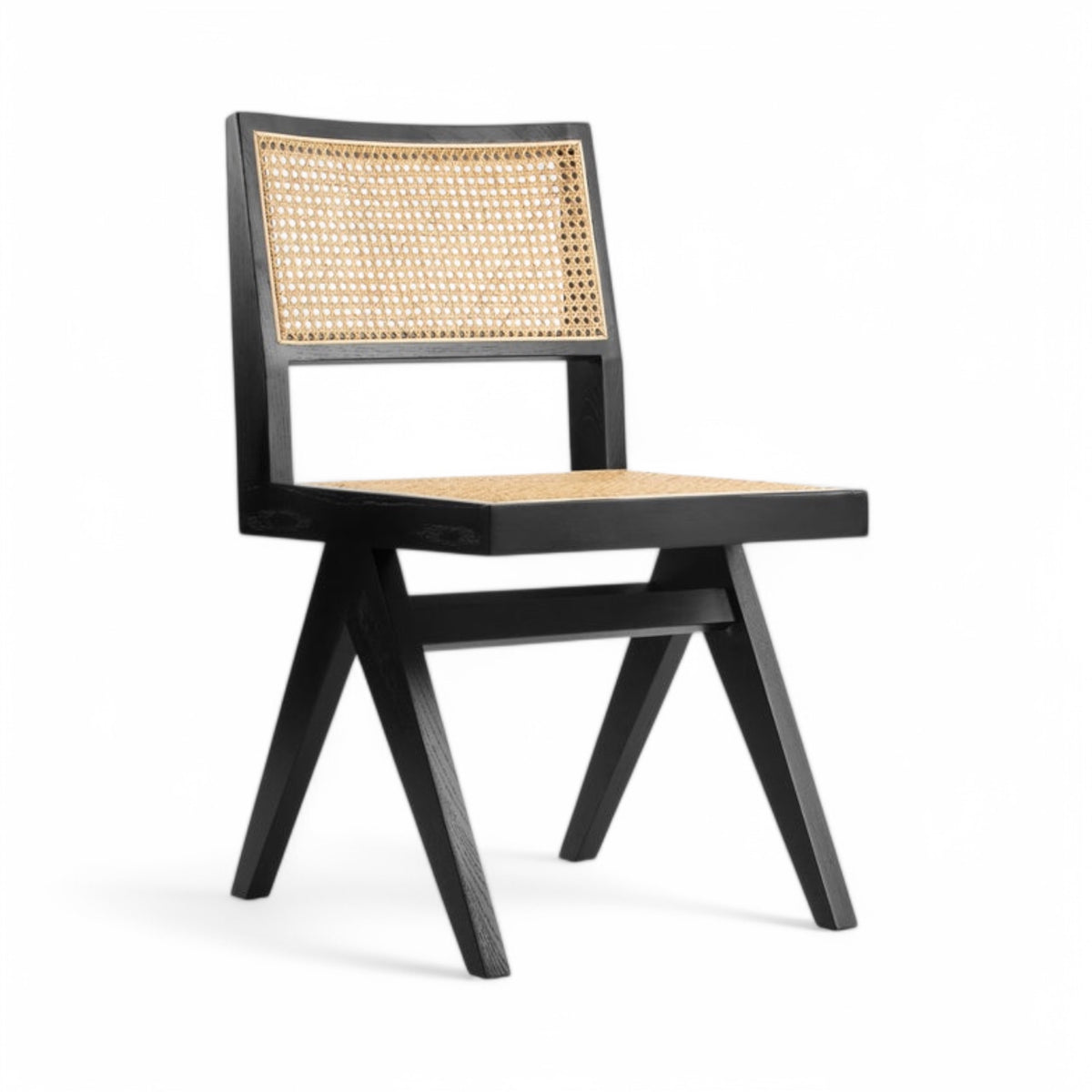 Capitol Dining Chair in black - angle view