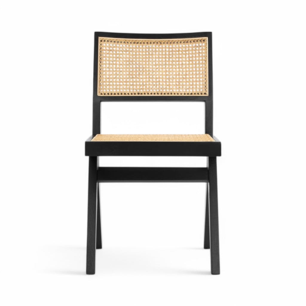 Capitol Dining Chair in black - V-shaped compass legs