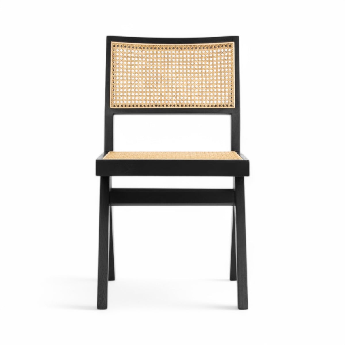Capitol Dining Chair in black - V-shaped compass legs