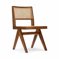 Capitol Dining Chair in walnut with hand-woven cane seat and back