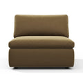 Cloud Armless Module in Brown Velvet - Front View | Nue Modern