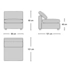 Cloud Armless Module Dimensions | Nue Modern