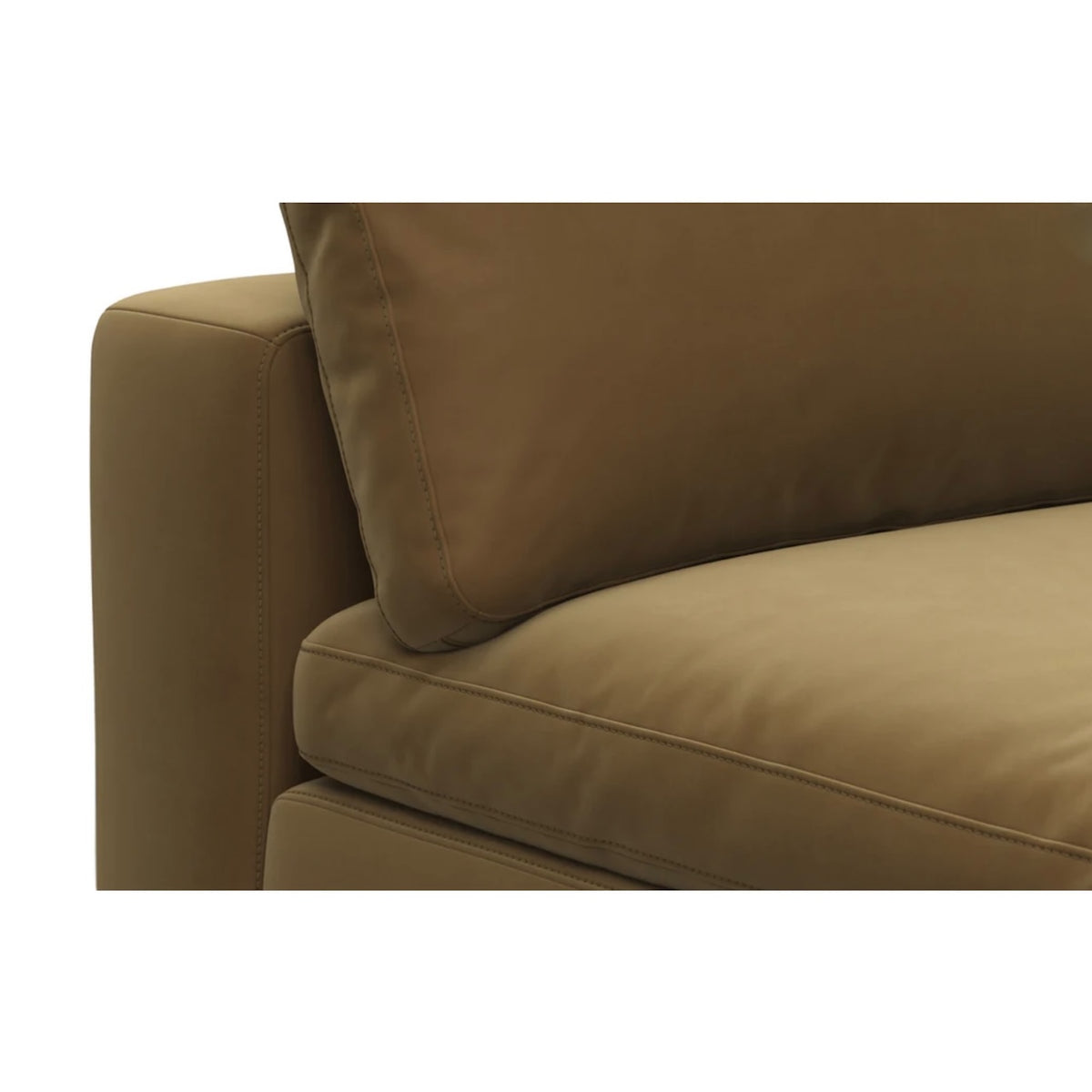Cloud Armless Module Close-up of Armrest | Nue Modern