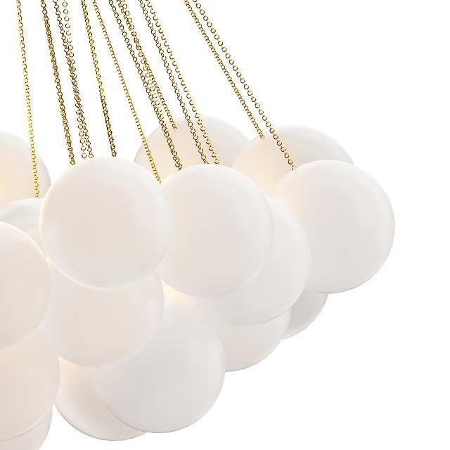 Cloud Chandelier Glass Globes Detail | Nue Modern
