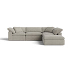 Cloud Modular Corner Sofa in a neutral tone chenille upholstery | Nue Modern  