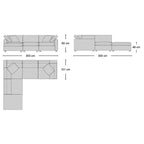Cloud Modular Corner Sofa - Dimensions
