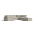 Cloud Modular Corner Sofa in a beige chenille upholstery - angle view | Nue Modern  
