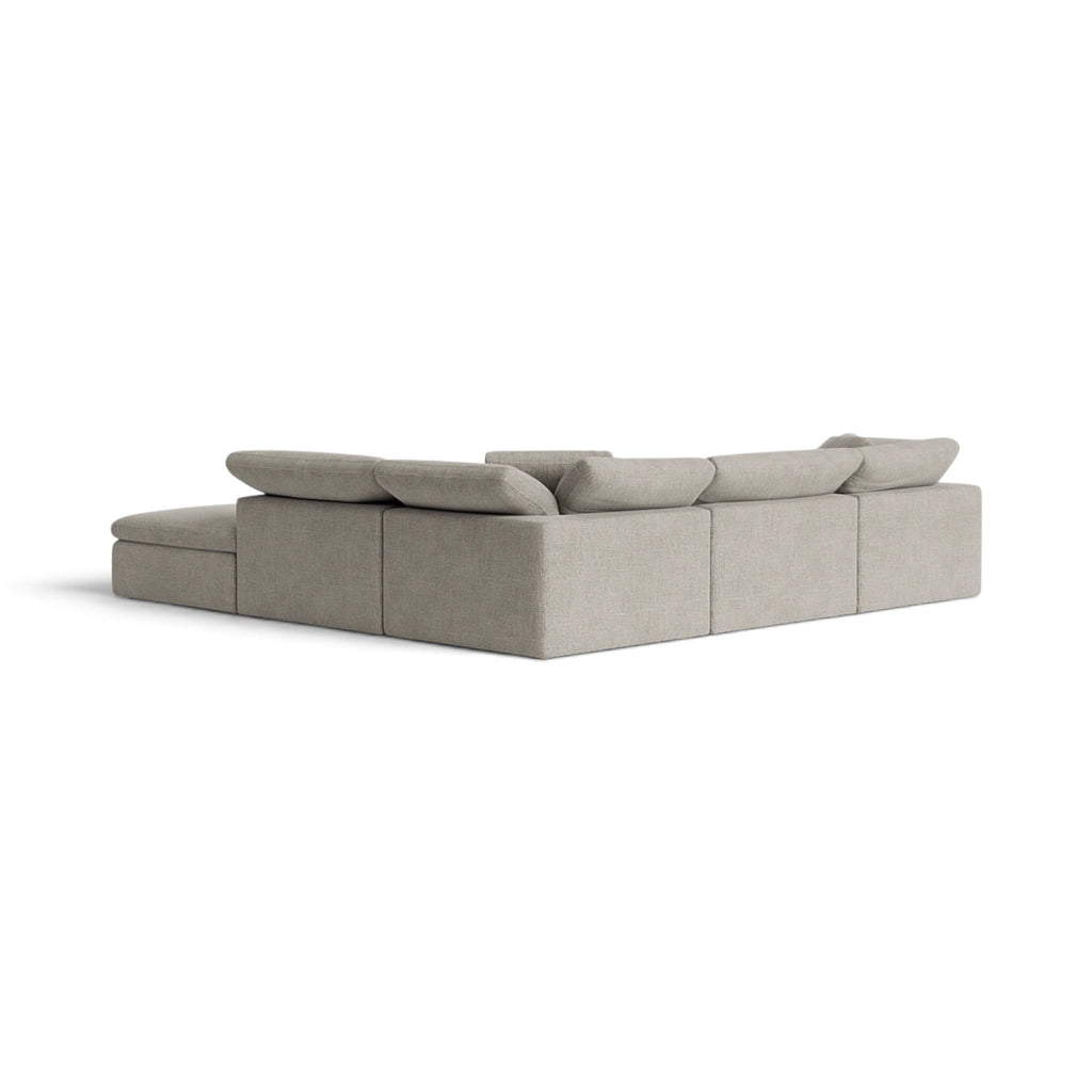 Cloud Modular Corner Sofa upholstered in a beige linen fabric | Nue Modern  