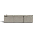 Cloud Modular Corner Sofa upholstered in a grey texture fabric - back view | Nue Modern 