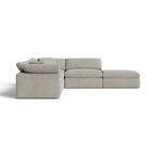 Cloud Modular Corner Sofa in a neutral tone upholstery - Side View | Nue Modern  
