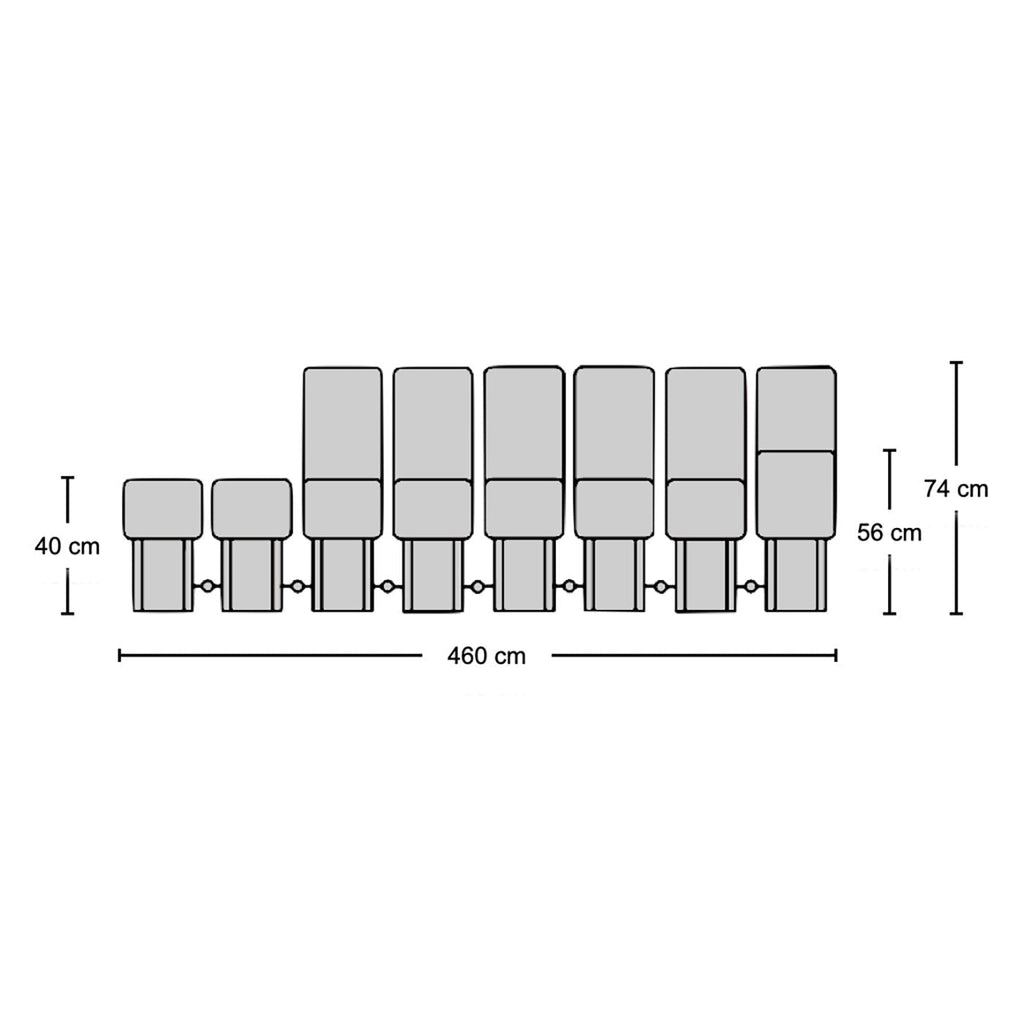 DS-600 Modular Sofa - Dimensions
