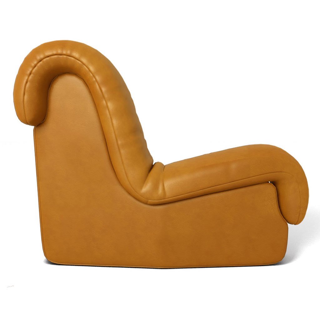 DS-600 Seat End Element Without Armrest Module in Tan Leather | Nue Modern