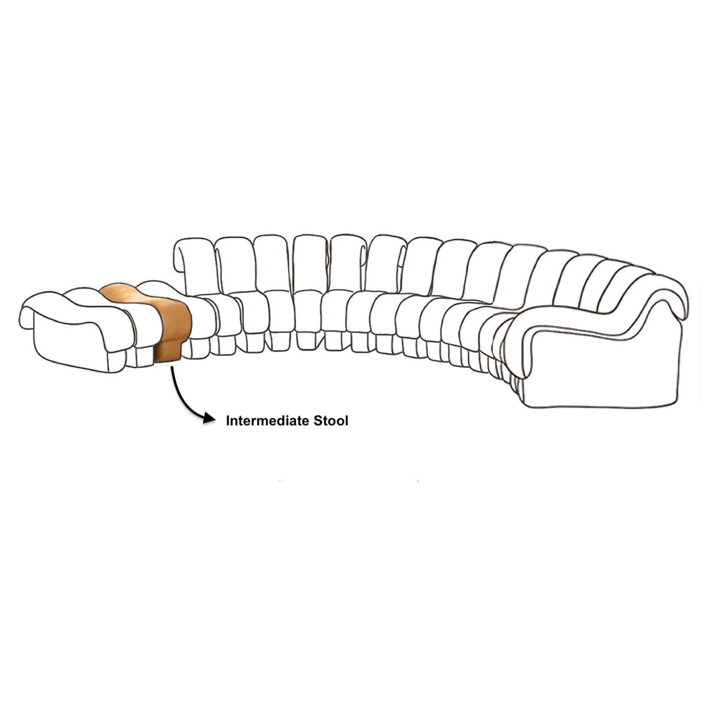 Line Drawing showing placement of the DS-600 Stool Intermediate Element | Nue Modern
