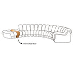 Line Drawing showing placement of the DS-600 Stool Intermediate Element | Nue Modern