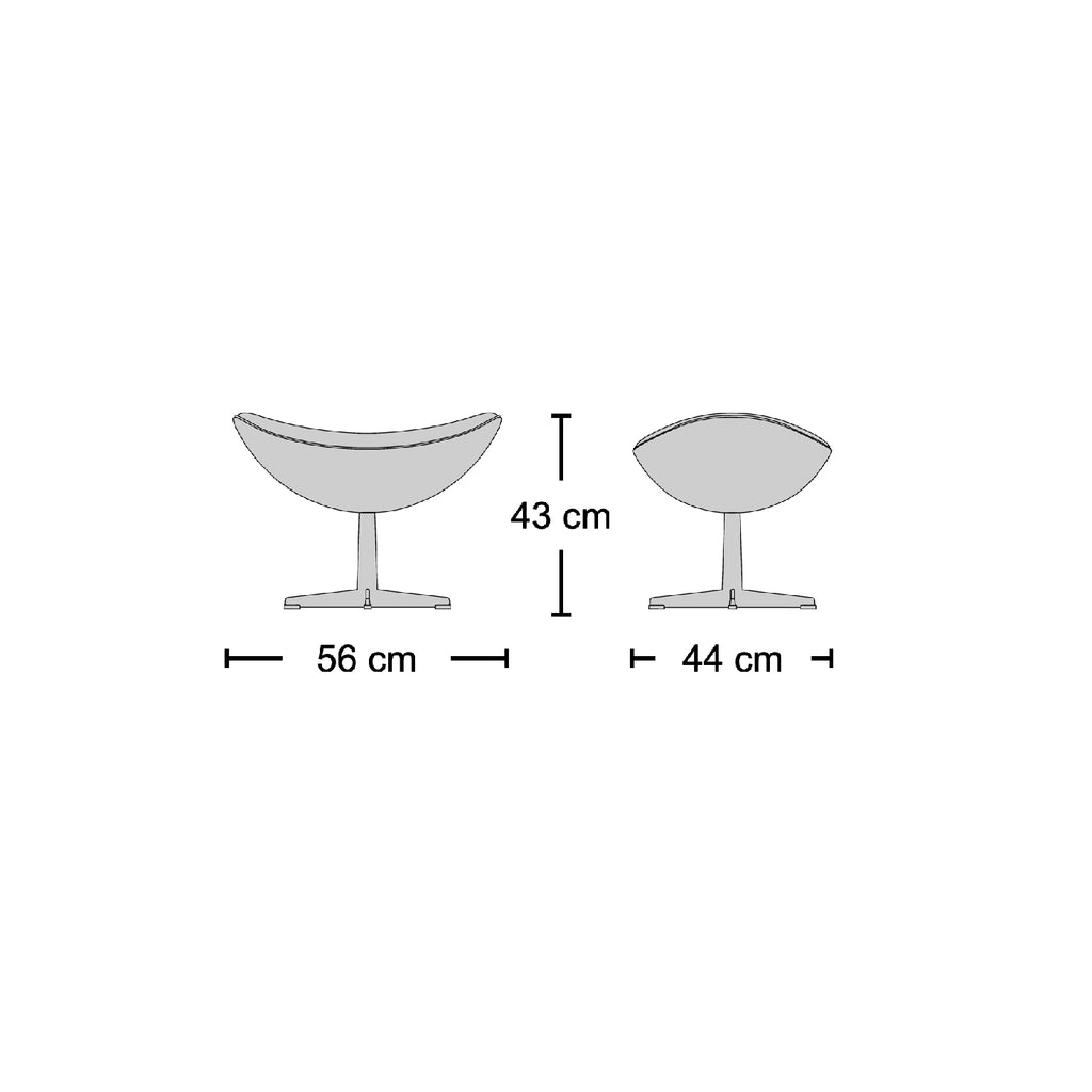 Egg Footstool - Dimensions 