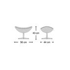 Egg Footstool - Dimensions 