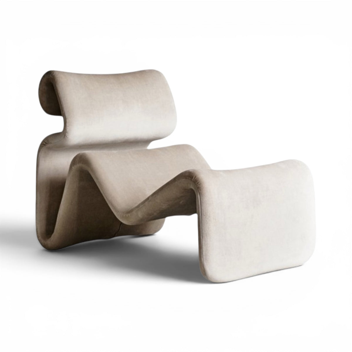 Etcetera Lounge Chair in ivory - angle view