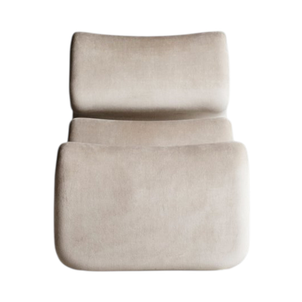 Etcetera Lounge Chair in ivory - front view