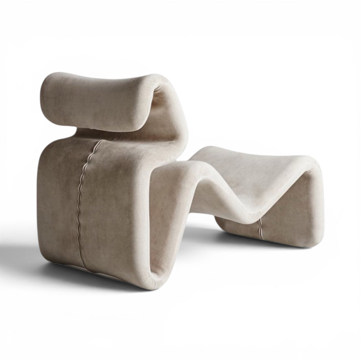 Etcetera Lounge Chair in ivory - rear view