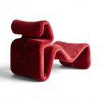 Etcetera Lounge Chair in red - back angle view