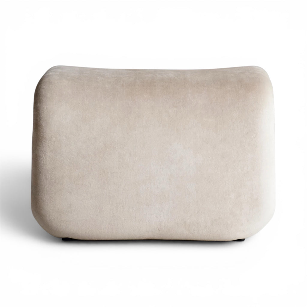Etcetera Ottoman in ivory - side view