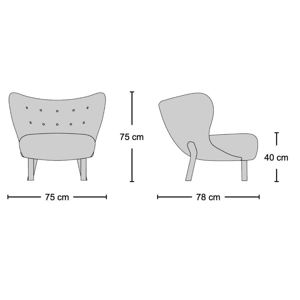 Little Petra Lounge Chair - Dimensions