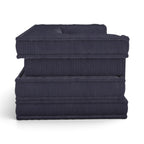 Mahjong 2-Seater Sofa - stacked navy quilted seat modules