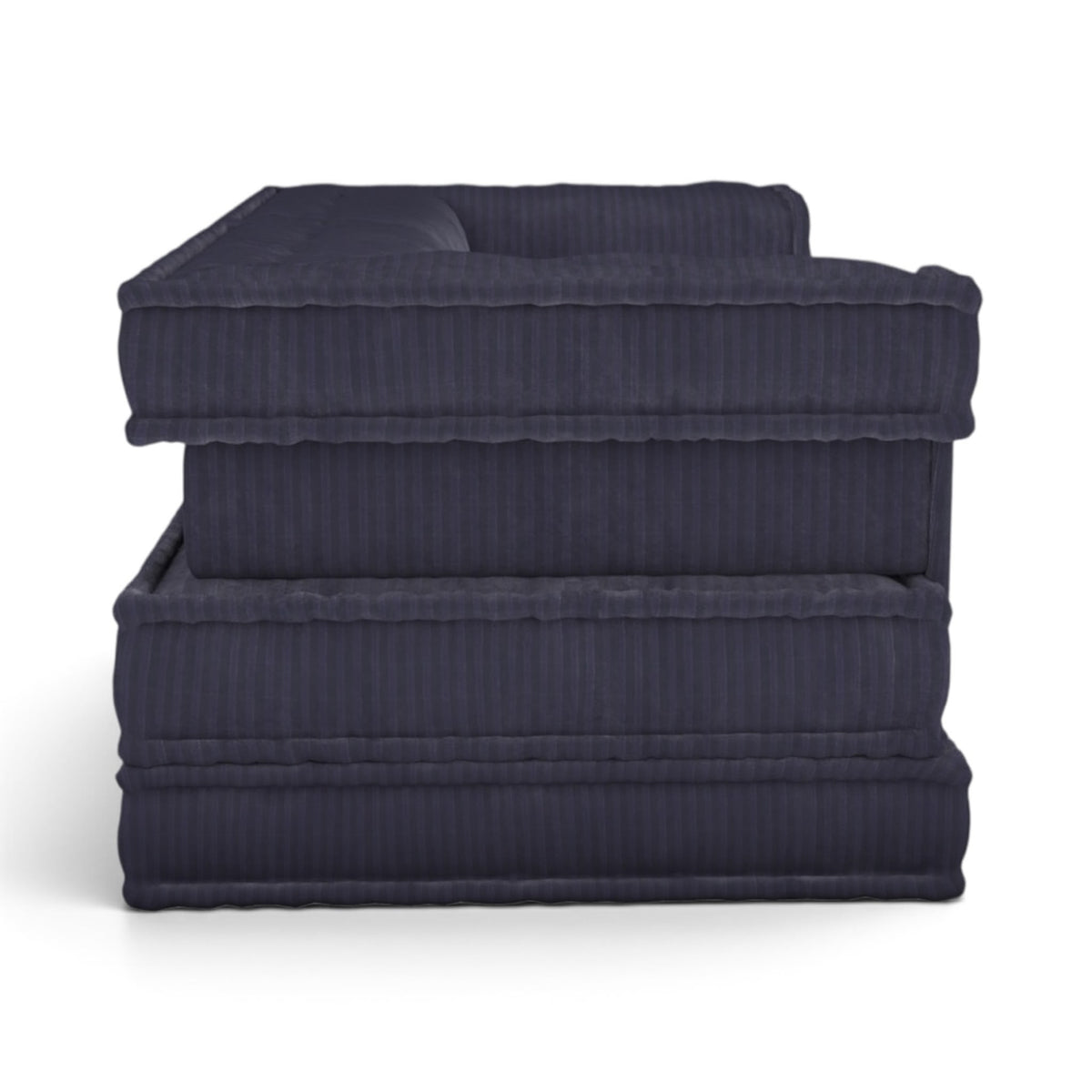 Mahjong 2-Seater Sofa - stacked navy quilted seat modules