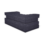 Mahjong 2-Seater Sofa - navy corner module with tufted cushions