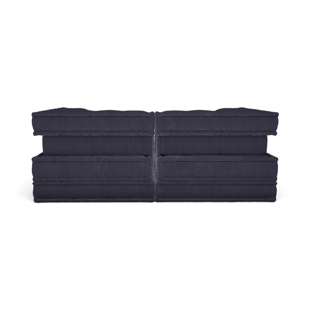 Mahjong 2-Seater Sofa - pair of navy ribbed seat cushions