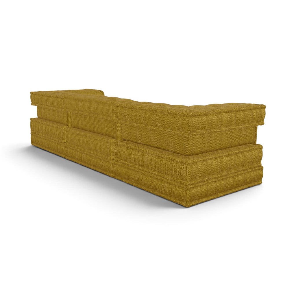 Mahjong 3-Seater Sofa in mustard yellow - three-quarter view