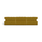 Mahjong 3-Seater Sofa - Hans Hopfer-inspired quilted modular sofa in mustard