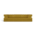 Mahjong 3-Seater Sofa in mustard yellow - low, wide front view